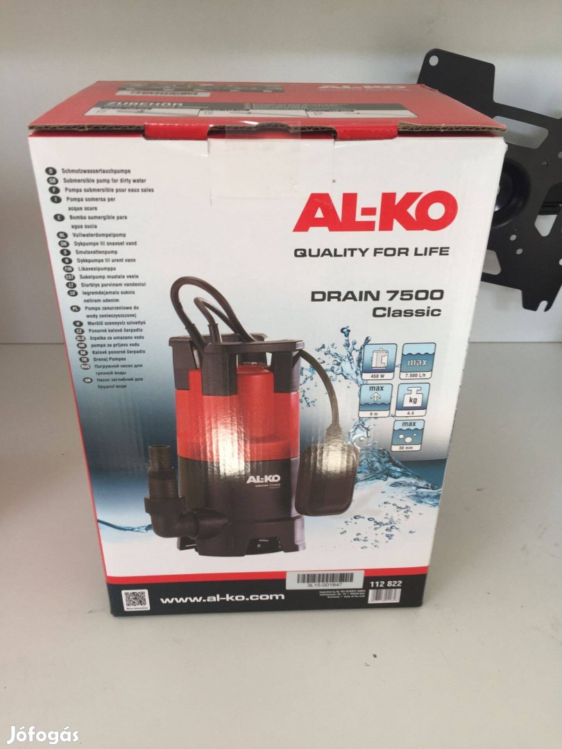 AL-KO Drain 7500 Classic Merülő Szennyvíz szivattyú 450W