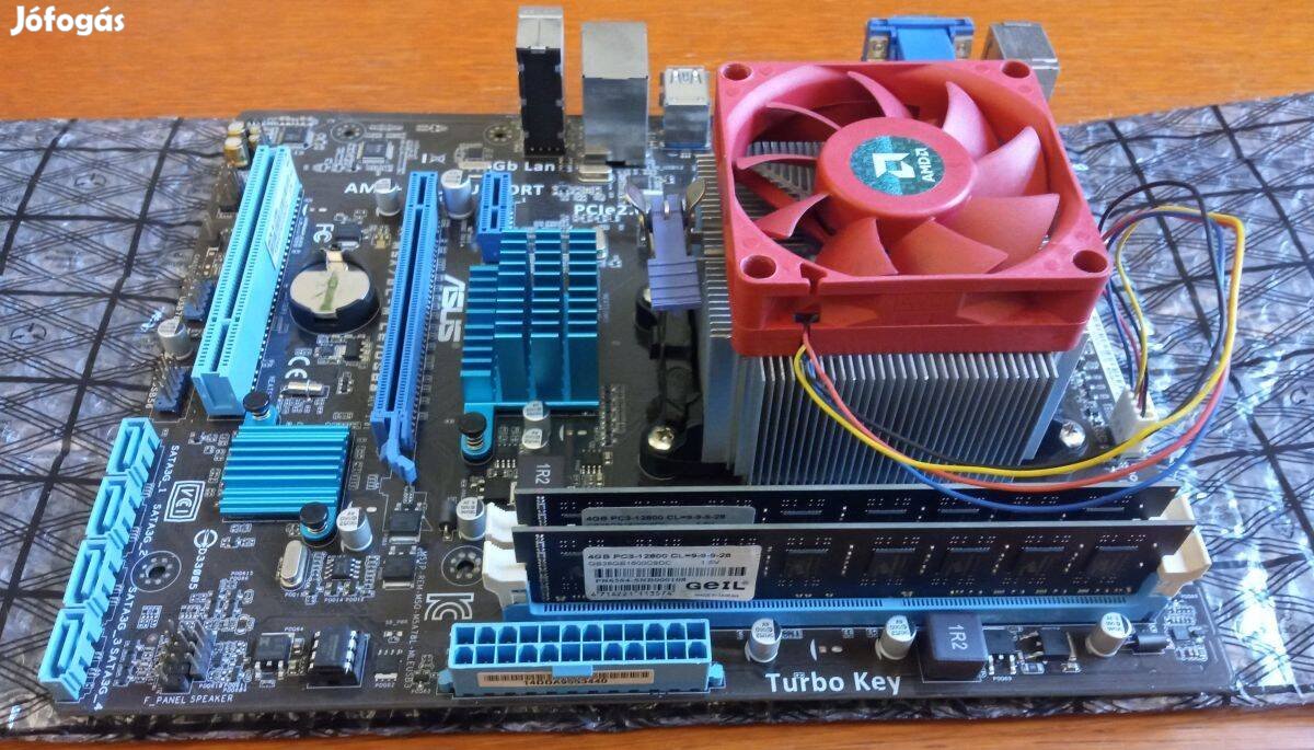 AMD AM3 félgép (Asus alaplap + FX6300 proci + 8gb ram)
