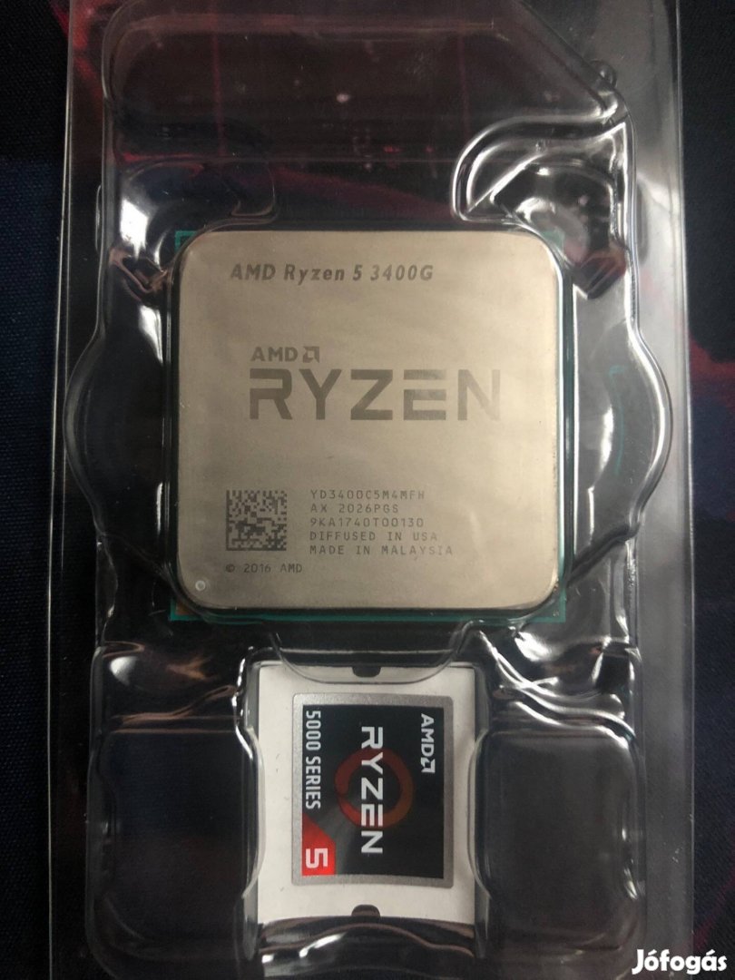 AMD AM4 socket Ryzen 5 3400g 3.7GHz gyári hűtővel