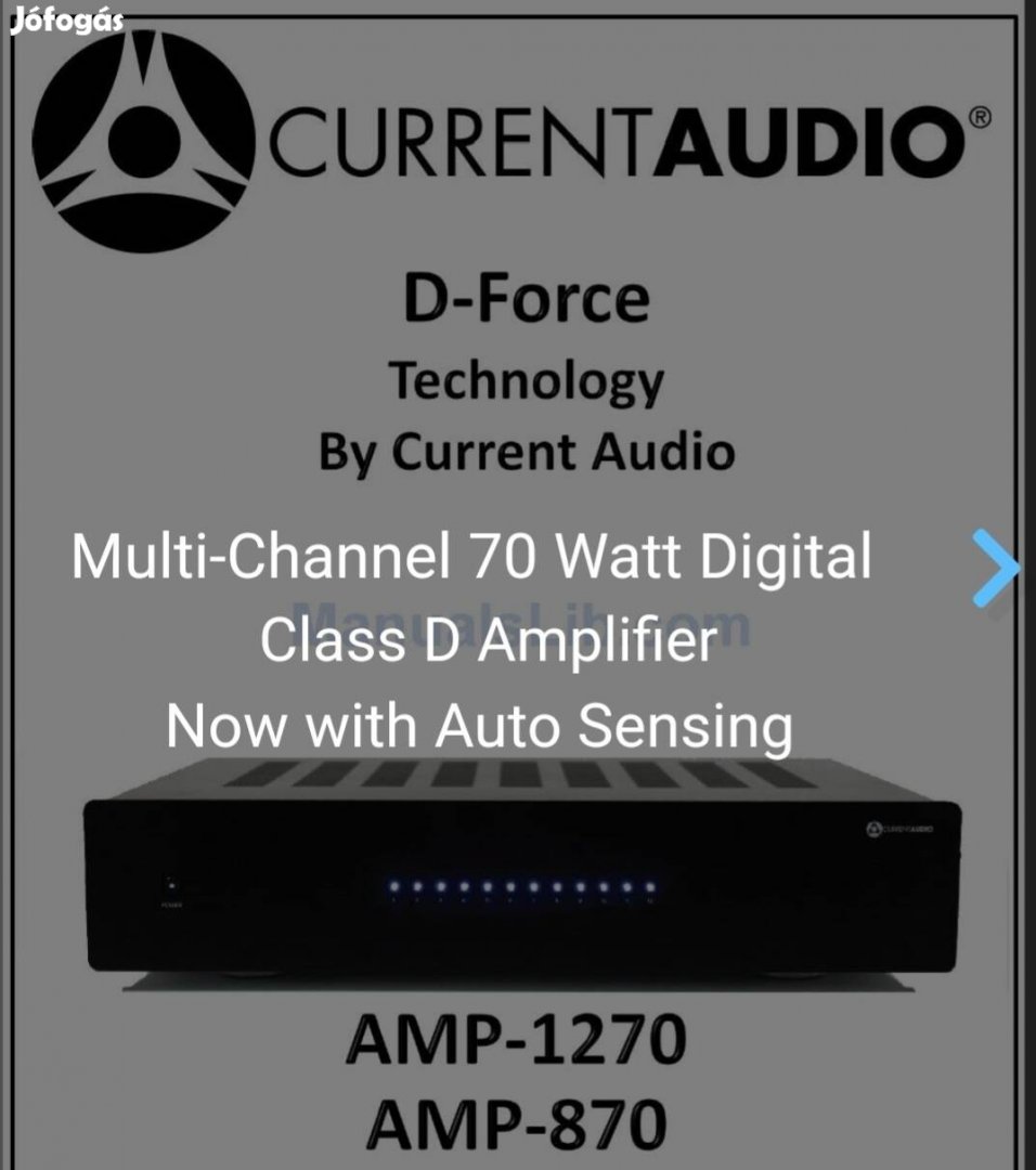 AMP870 Current Audio 800W 4 Zónás 8 csatornás Digitális erősítő