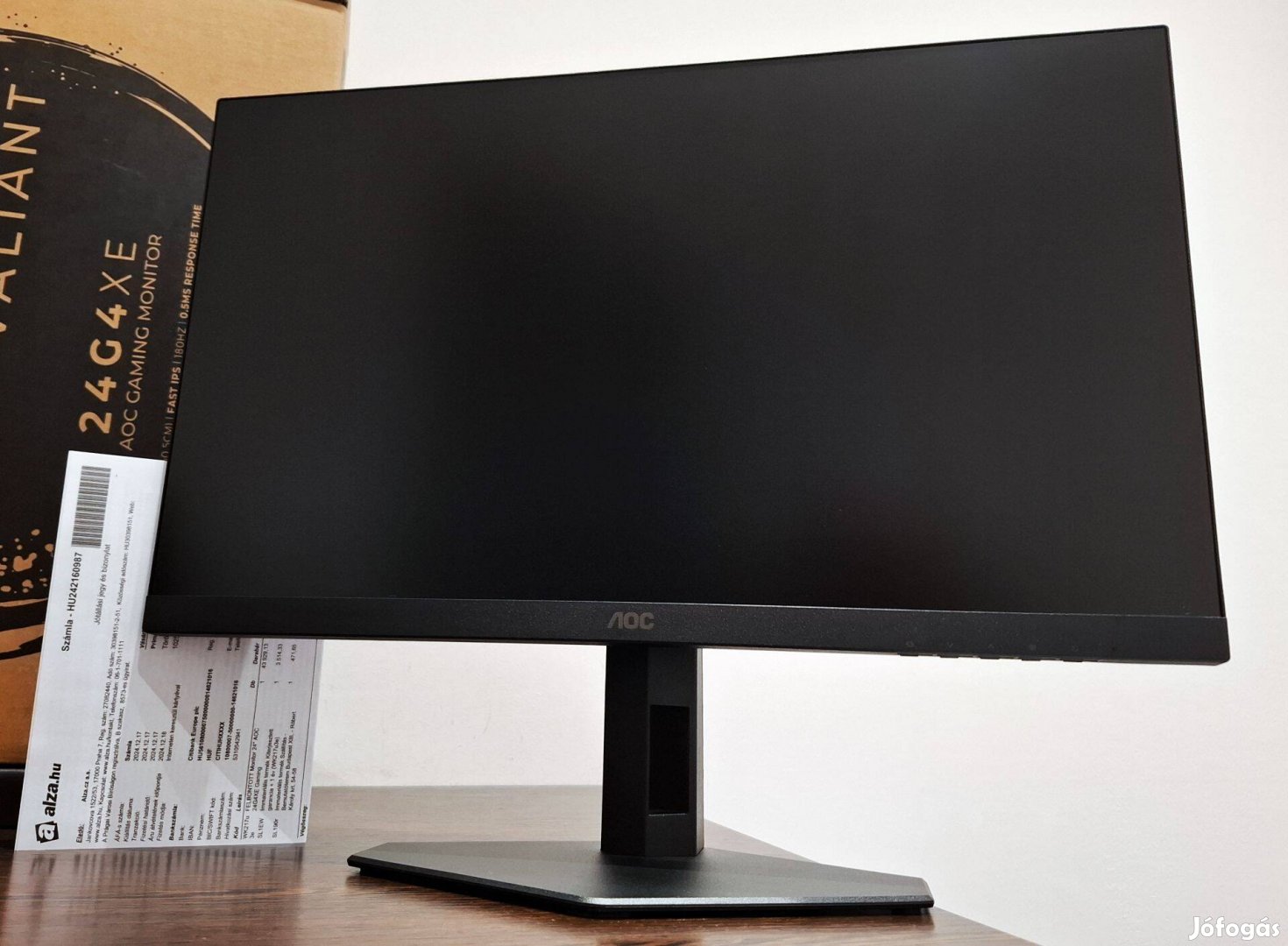 AOC 24G4XE 180Hz Gaming Monitor! (2027.12.17-ig Alza garis)