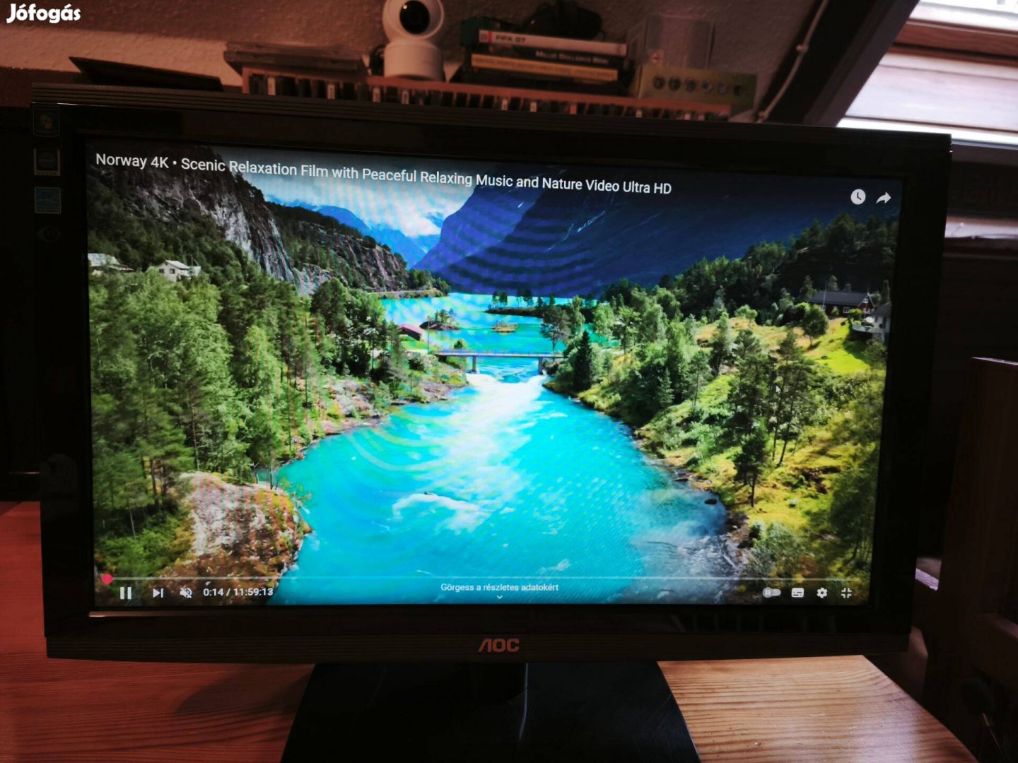 AOC LCD monitor 16:9 arányú, hibátlan!