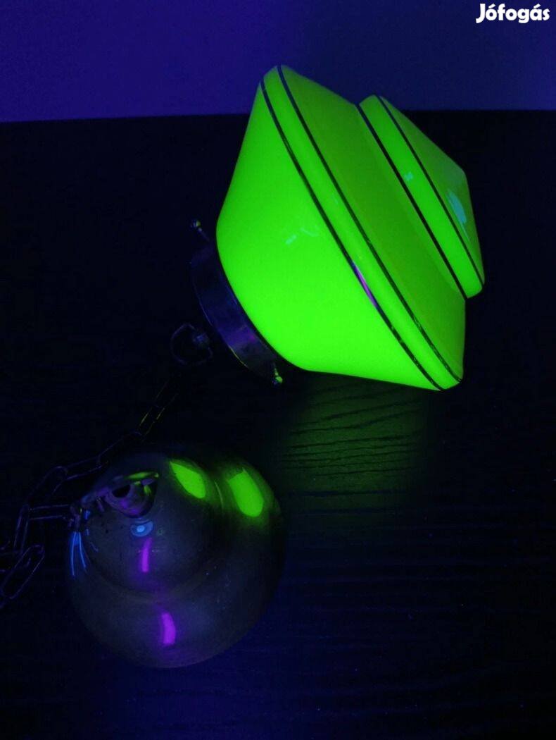 ART Deco Custard uránium üveg uránüveg mennyezeti lámpa E27