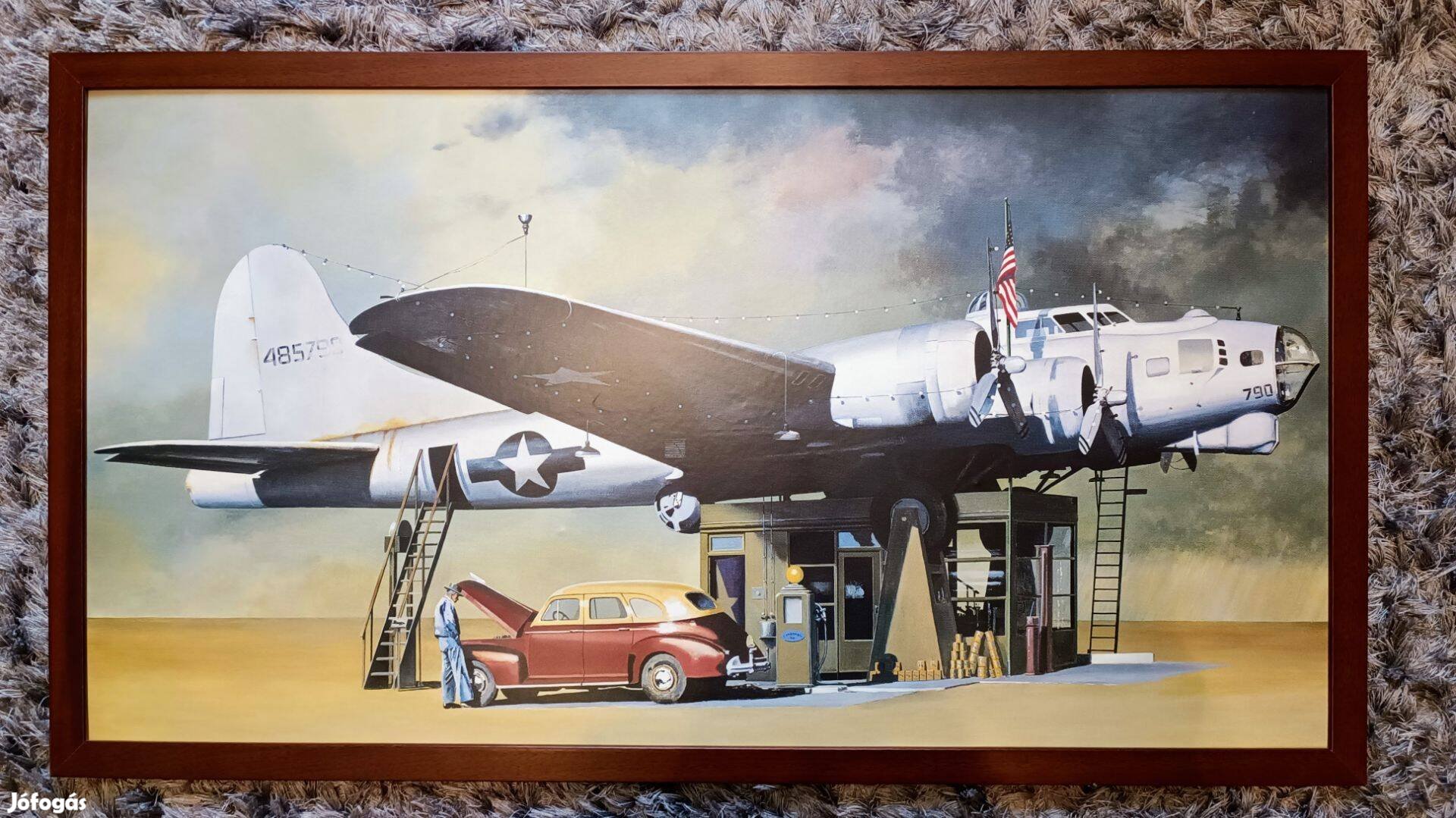 ART LaceyS Bomber Station plakát kasírozva keretezve 85x45