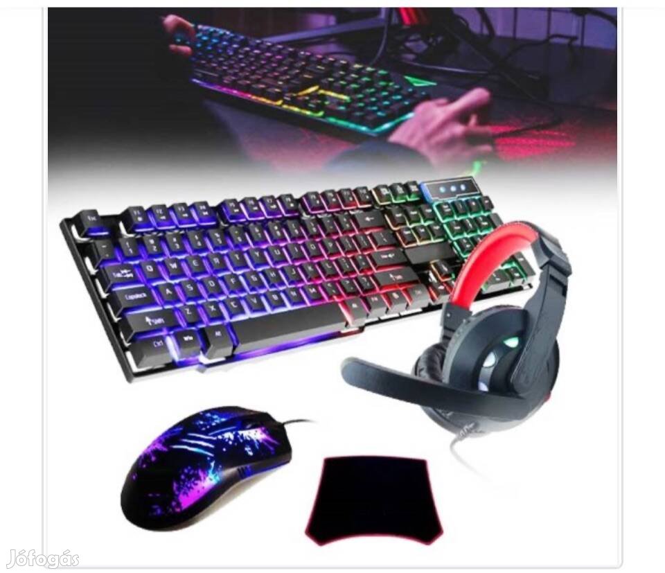 AS1066 4 DB-OS RGB Gamer Készlet Nem Csak Játékosok Számára USB