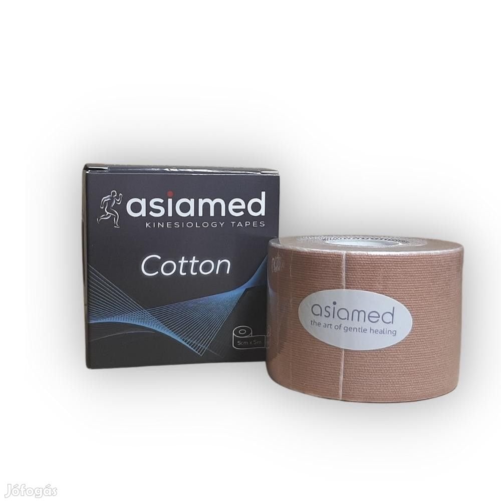 ASIAMED KINEZIO TAPE, KINEZIOLÓGIAI SZALAG Latexmentes, pamut  5 CM X