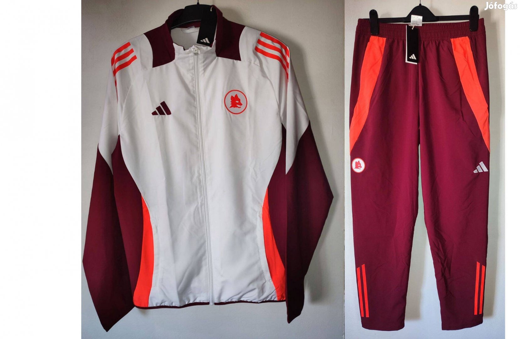 AS Roma eredeti adidas fehér bordó szabadidő szett