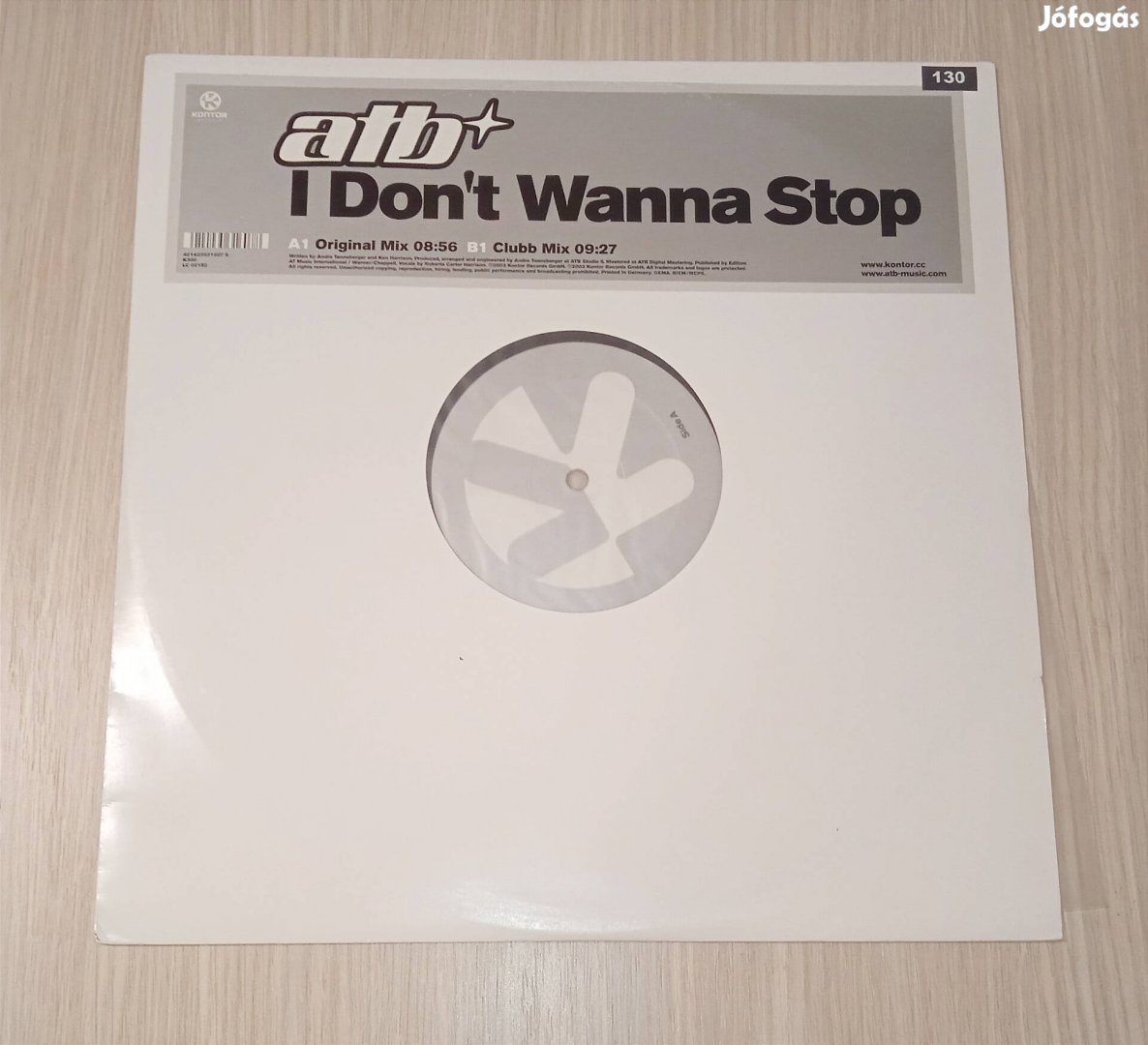 ATB - I Don't Wanna Stop (Vinyl,2003)