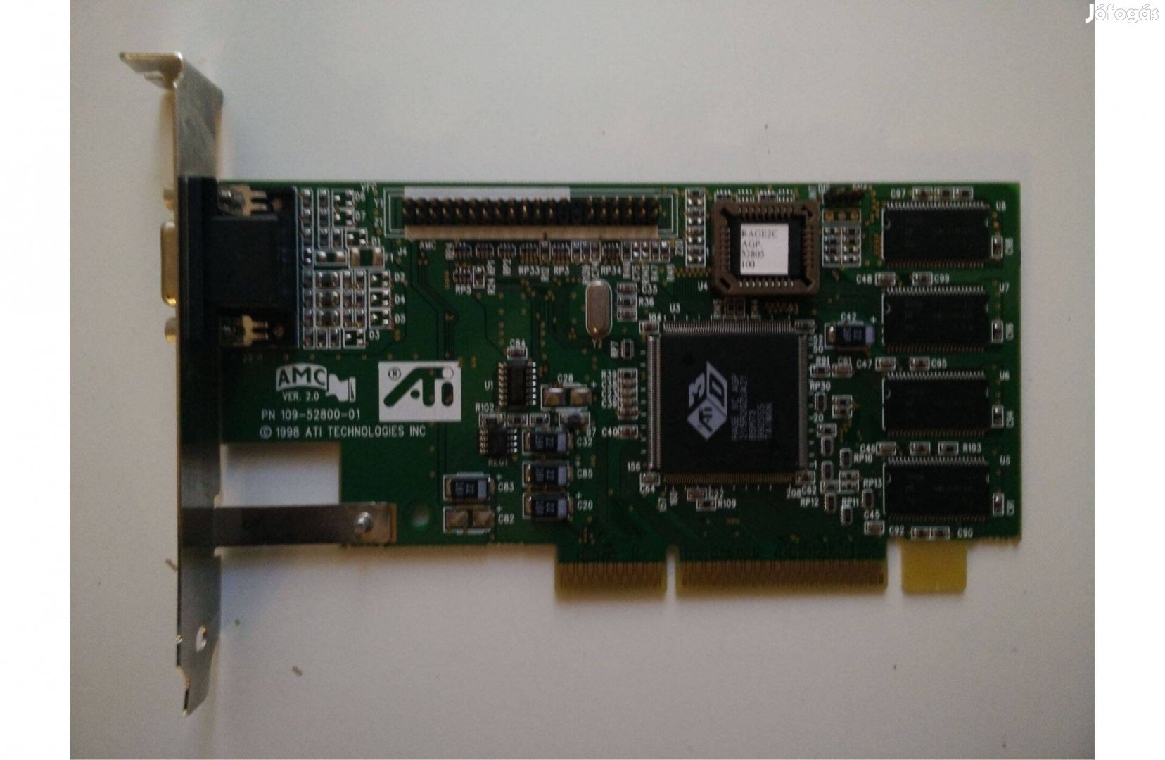 ATI 3D Rage Iic 8M AGP 2x retro videokártya