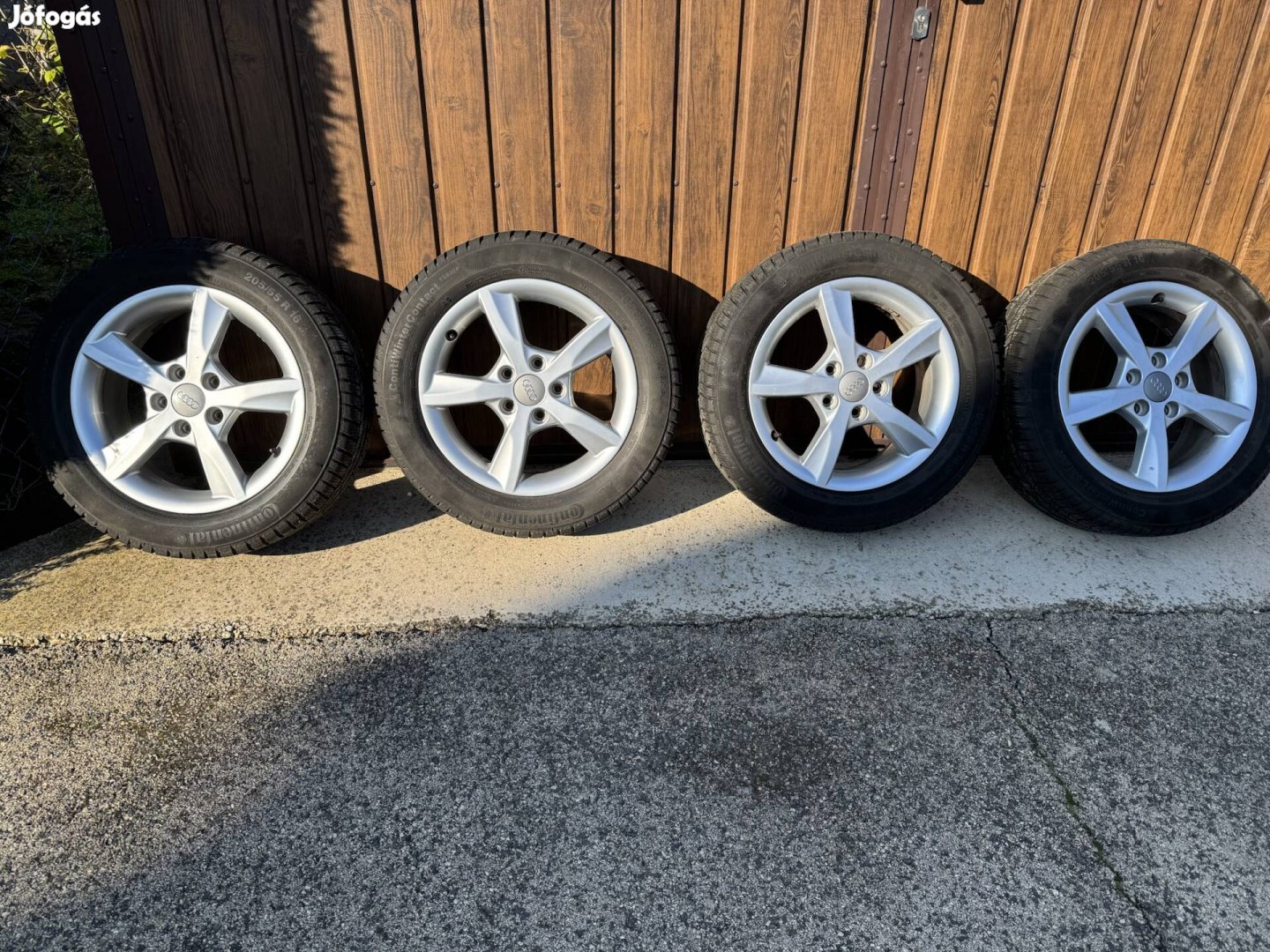 AUDI 16" Alufelni 5X112 Téli 205/55R16 Continental Gumival