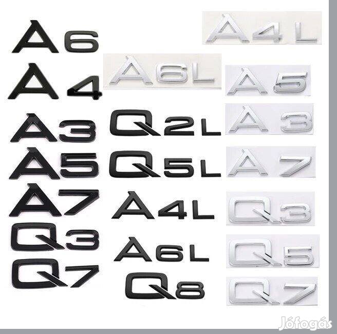 AUDI A3 A4 A5 A6 A7 Q2 Q3 Q5 Q7 Csomagtartó Csomagtér Embléma JEL