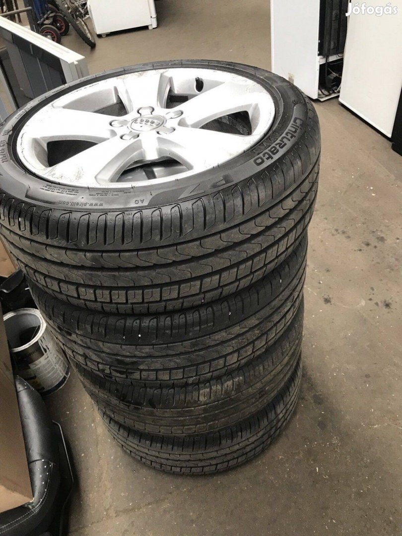 AUDI A3 gyári alufelni szett 225/45 R17 Pirelli Cinturato P7 gumikkal