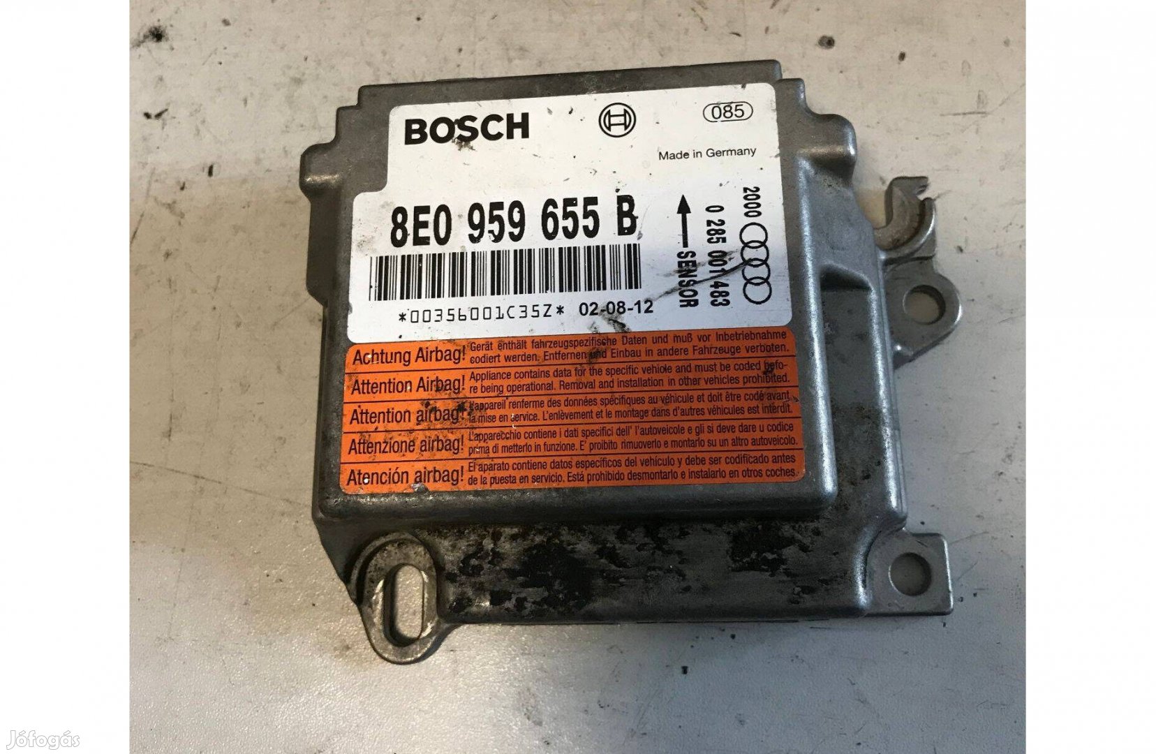 AUDI A4 B6 _ légzsákvezérlő 8E0 959 655 B