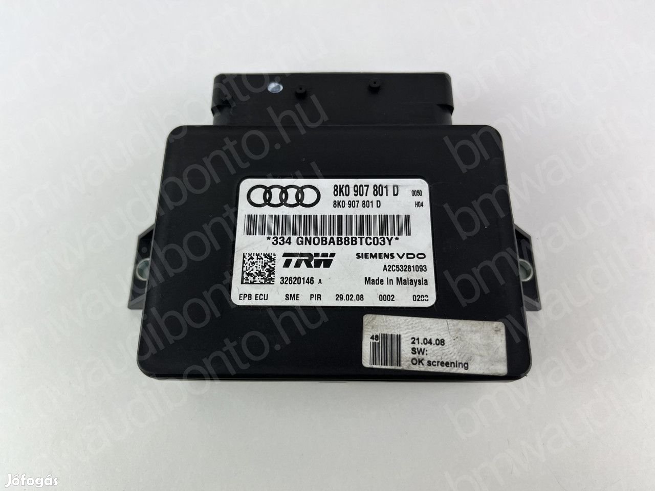 AUDI A4 B8 (8K2) Kézifék vezérlő modul (8K0907801D, 8K0907801C)