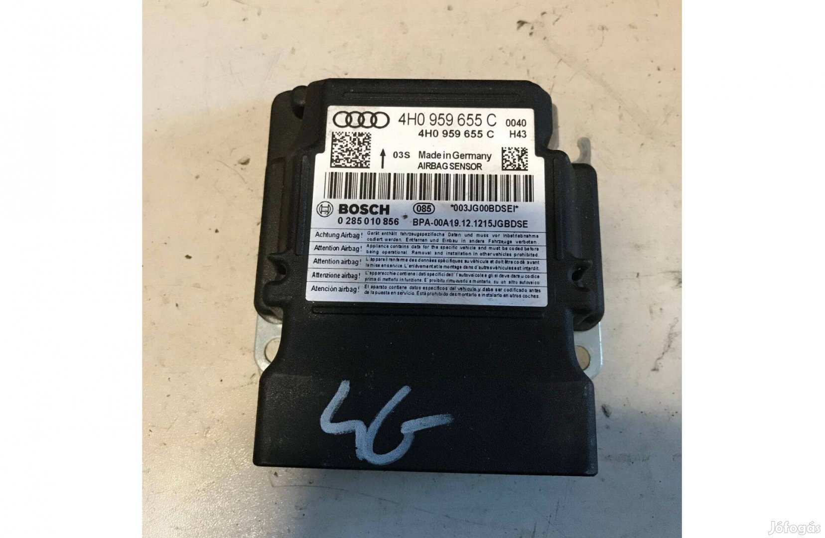 AUDI A6 4G Sedan - légzsákvezérlő 4H0 959 655 C