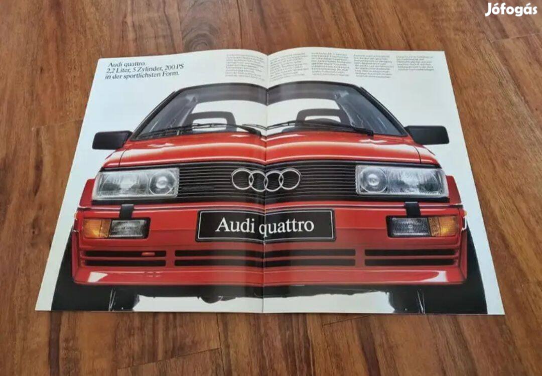 AUDI Quattro Prospektus 1988 Ritkaság !!!