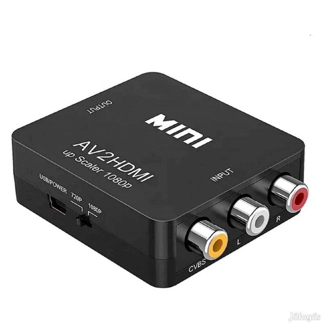 AV Kompozit RCA to HDMI Konverter Adapter Új