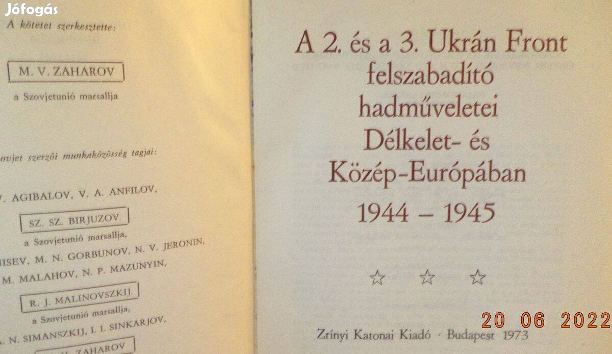 A 2. és a 3. Ukrán front felszabadító hadműletei 1944-1945