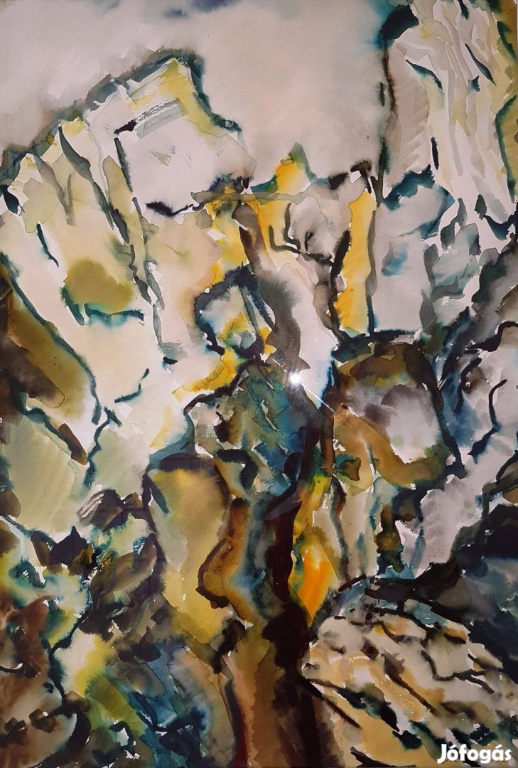 A Békás szoros sziklái eladó akvarell festményen