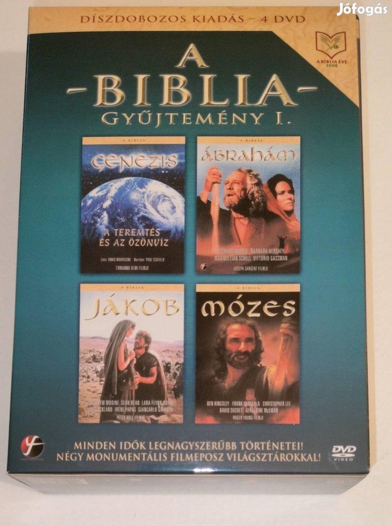 A Biblia dvd gyűjtemény 4 lemezes bontatlan Genezis, Ábrahám, Jákob,