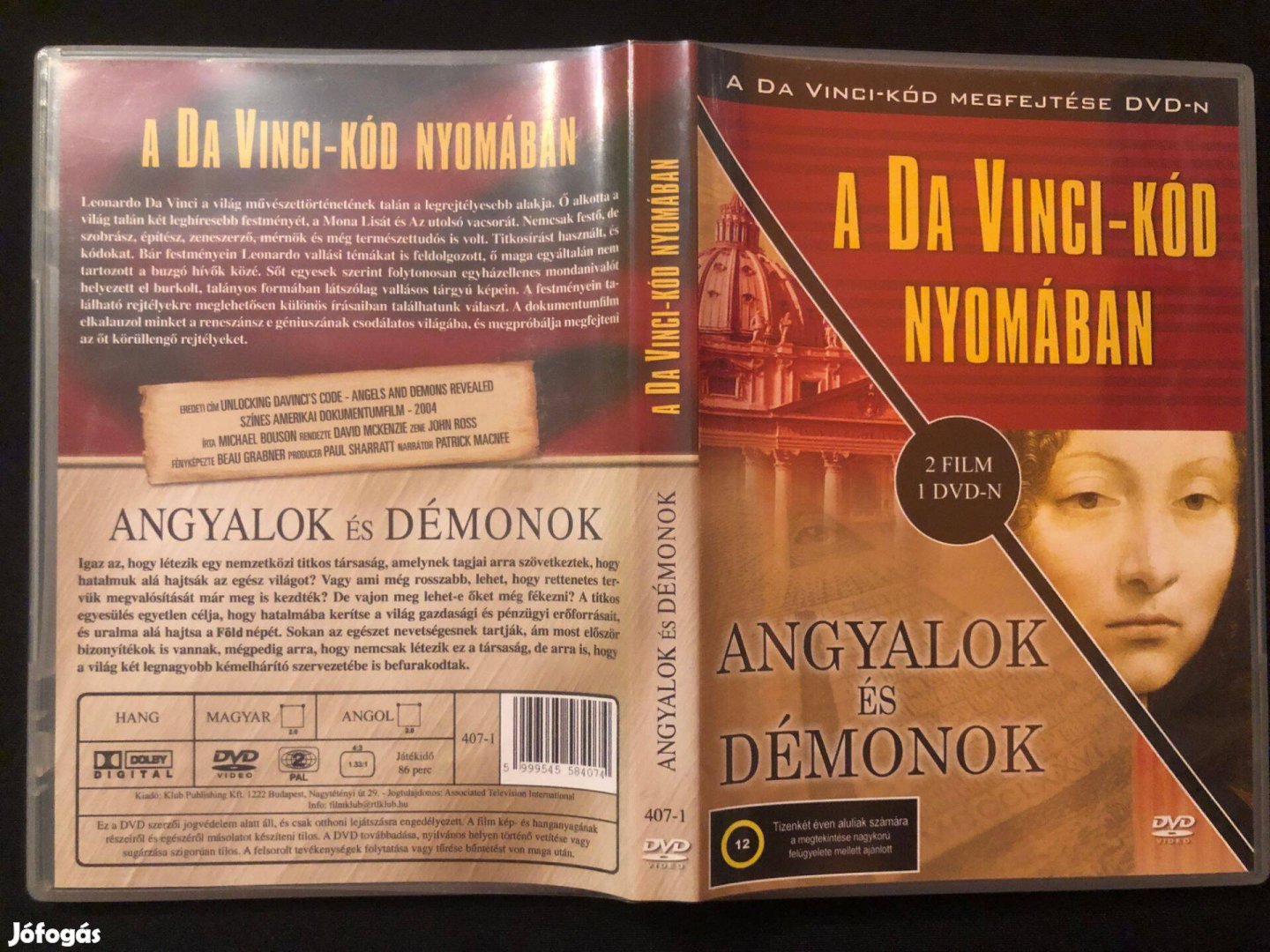 A Da Vinci-kód nyomában + Angyalok és démonok DVD (karcmentes, 2 film