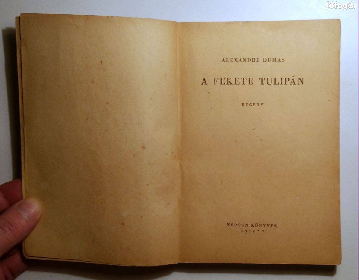 A Fekete Tulipán (Alexandre Dumas) 1957 (sérült) 8kép+tartalom