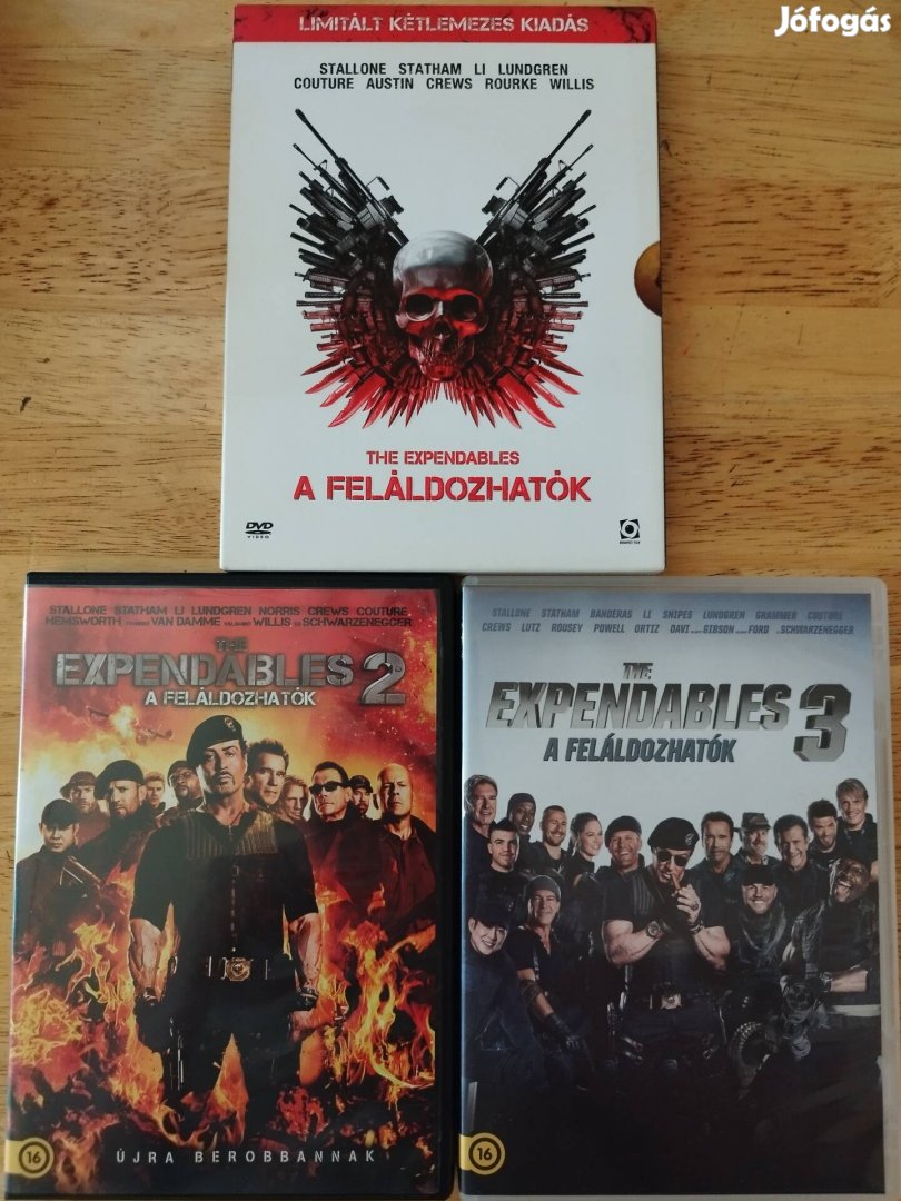 A Feláldozhatók 1-2-3 dvd Sylvester Stallone 