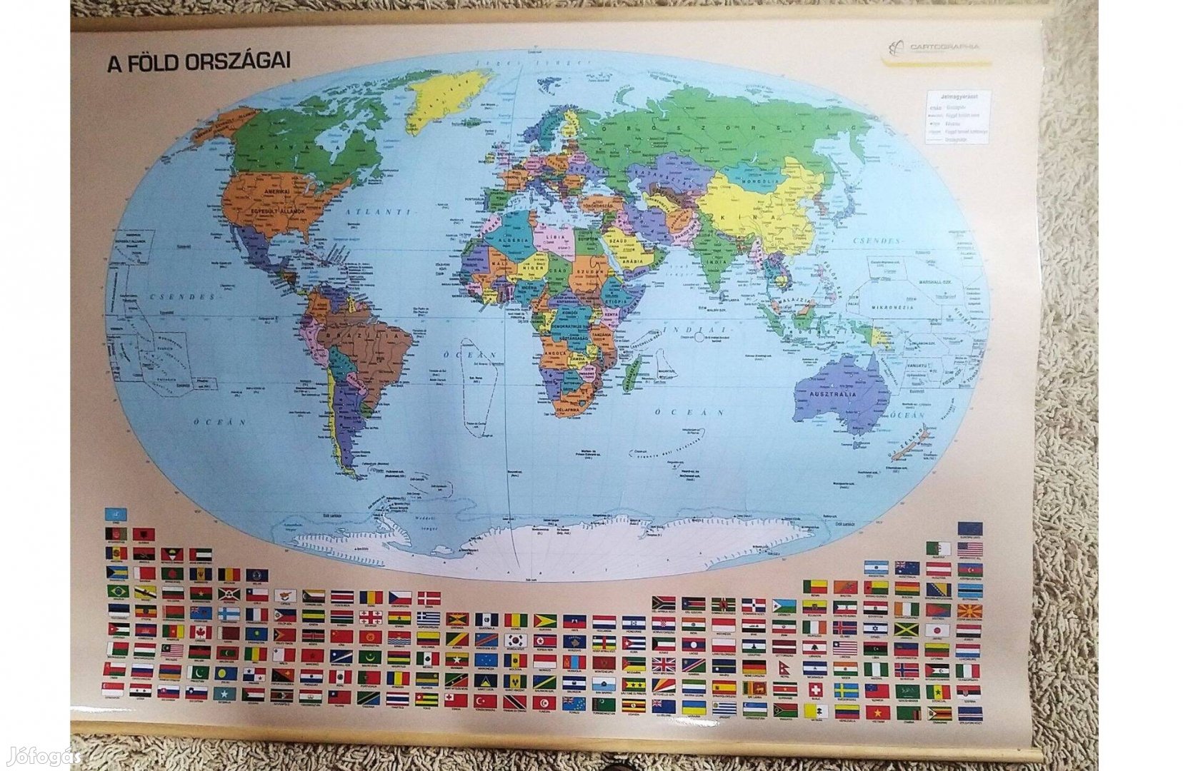A Föld országai Cartographia falitérkép 120 x 90 cm