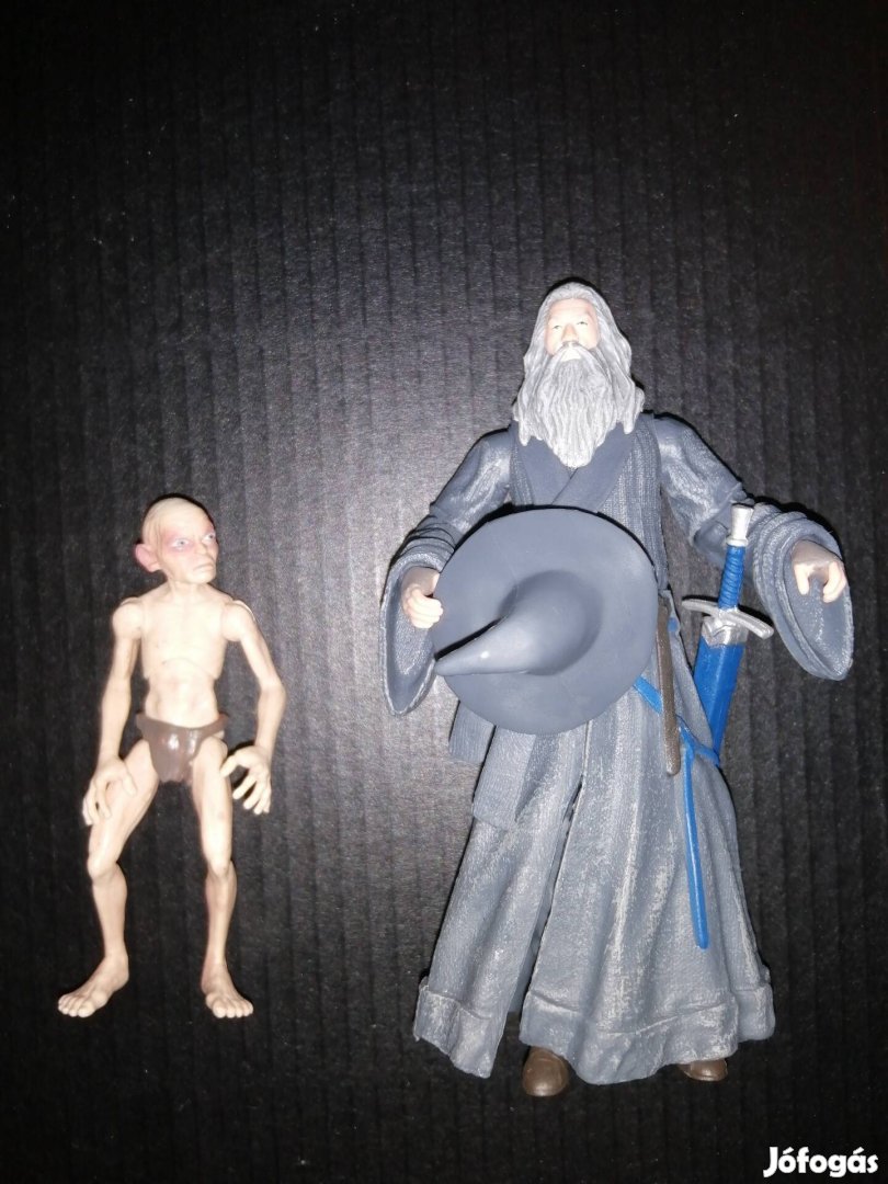 A Gyűrűk Ura, Hobbit Gandalf és Gollum figura, figurák. 