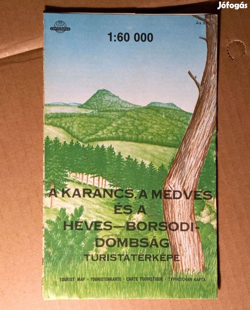 A Karancs, a Medves és a Heves-Borsodi-dombság Turistatérképe (1987)