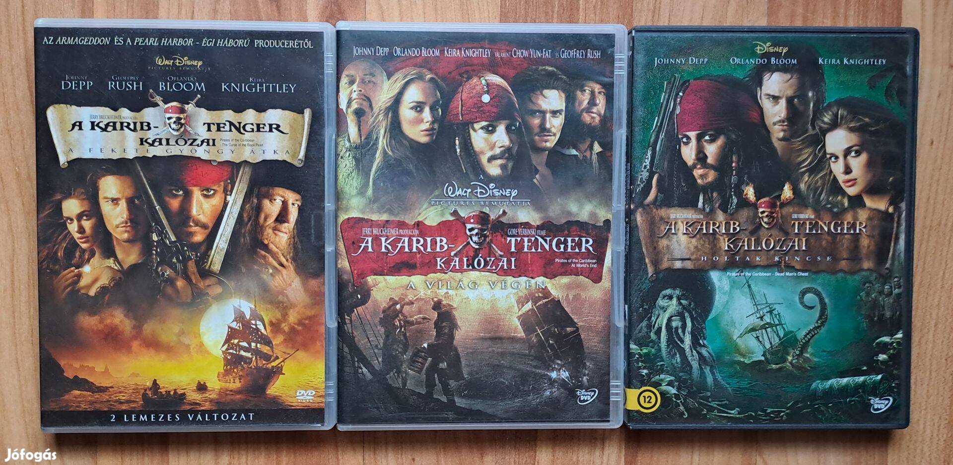 A Karib-tenger kalózai 1-3. DVD (eredeti)