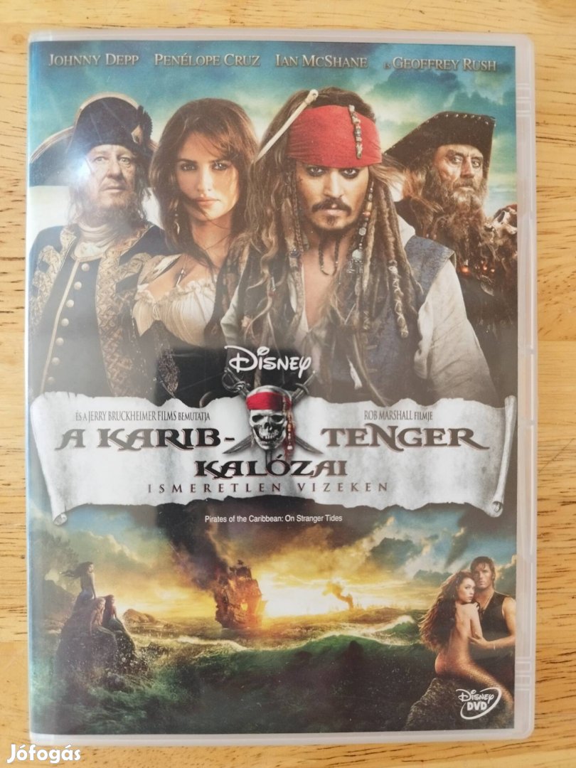 A Karib-tenger kalózai 4 dvd Johnny Depp 