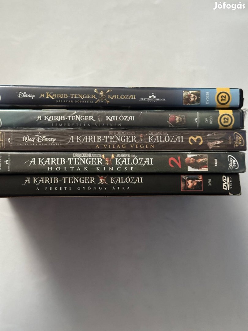 A Karib tenger kalózai mind az 5rész (8lemezes) dvd