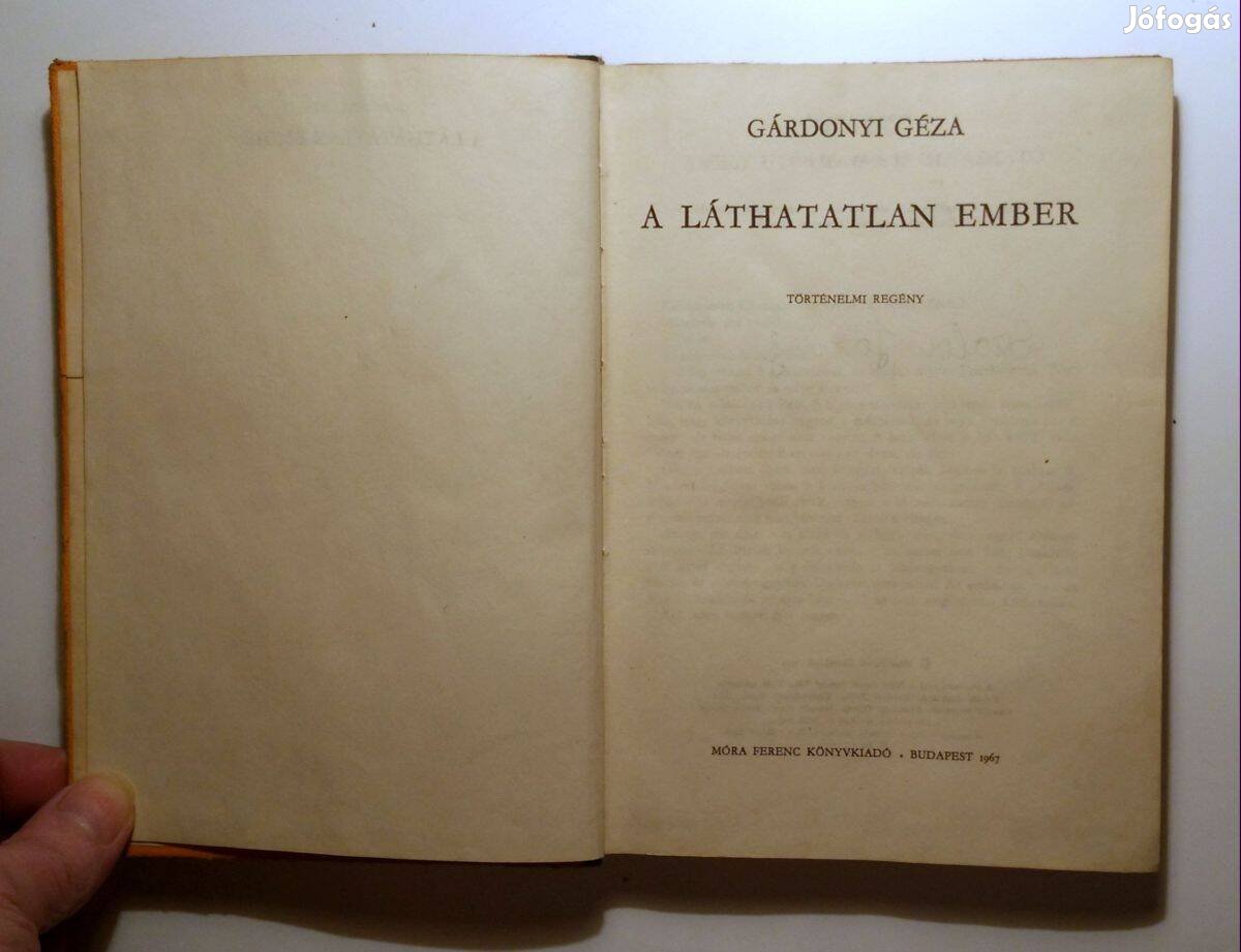 A Láthatatlan Ember (Gárdonyi Géza) 1967 (viseltes) 8kép+tartalom