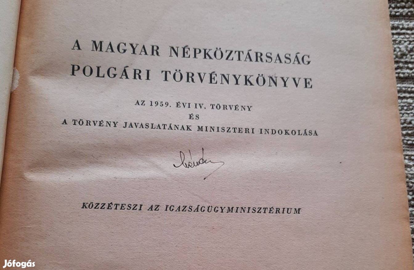 A Magyar Népköztársaság polgári törvénykönyve, 1959