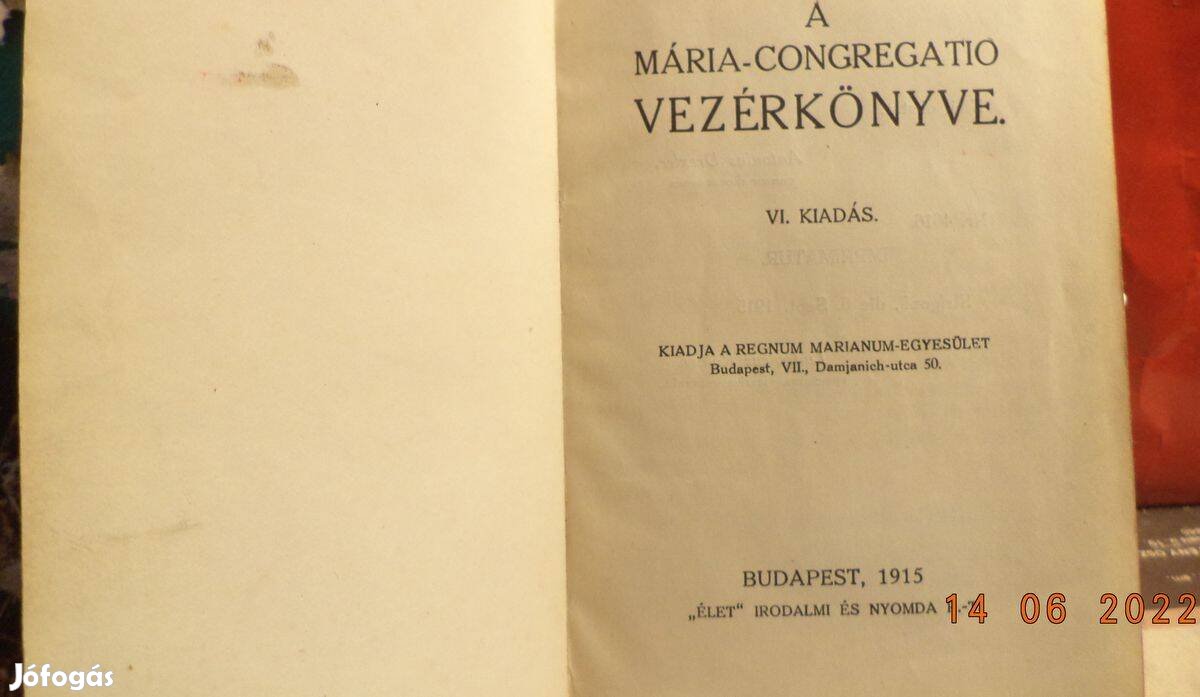 A Mária - congregatio vezérkönyve