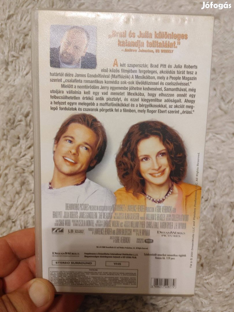 A Mexikói (2001) VHS fsz: Brad Pitt, Julia Roberts