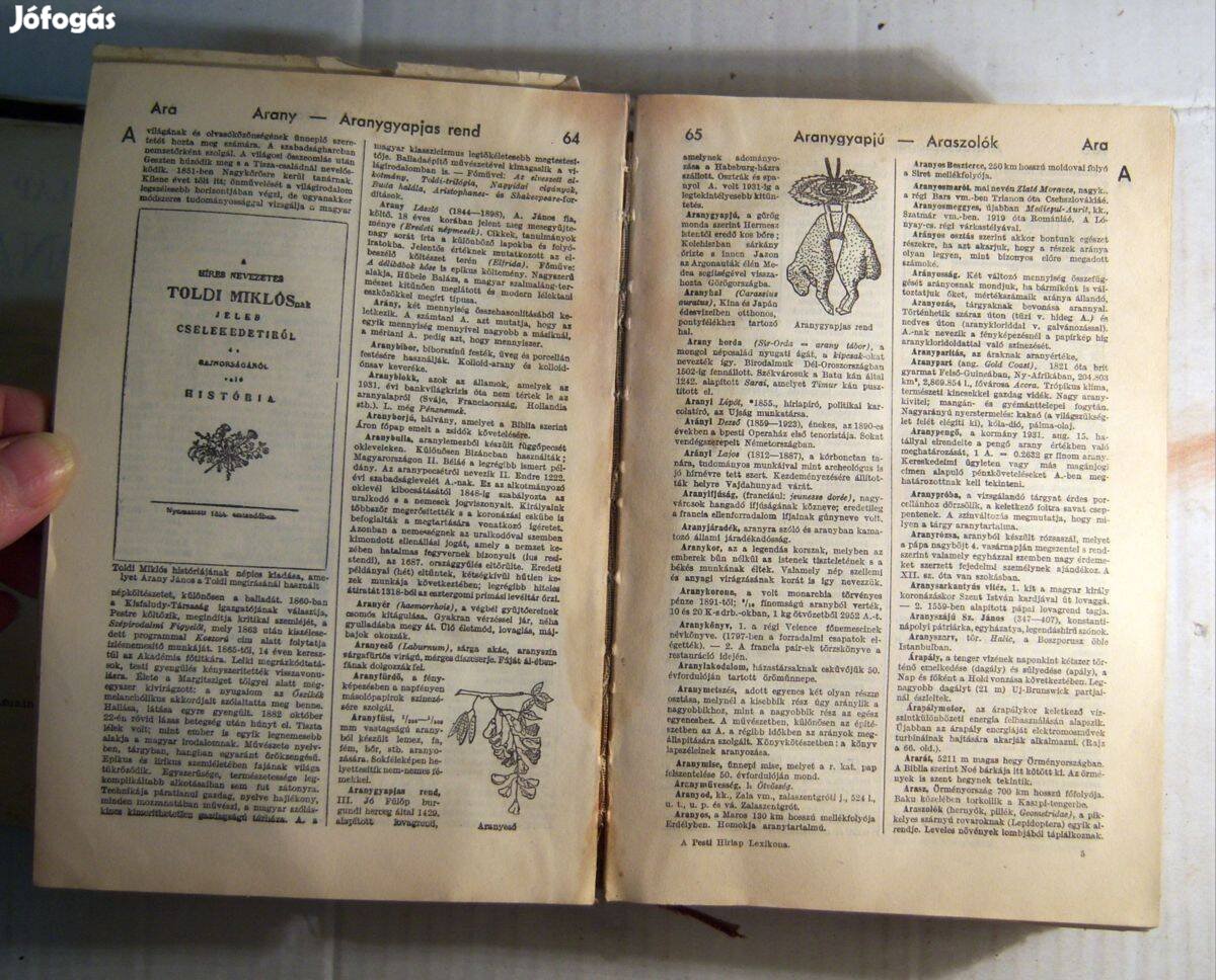 A Pesti Hírlap Lexikona (1937) szétesik, viseltes