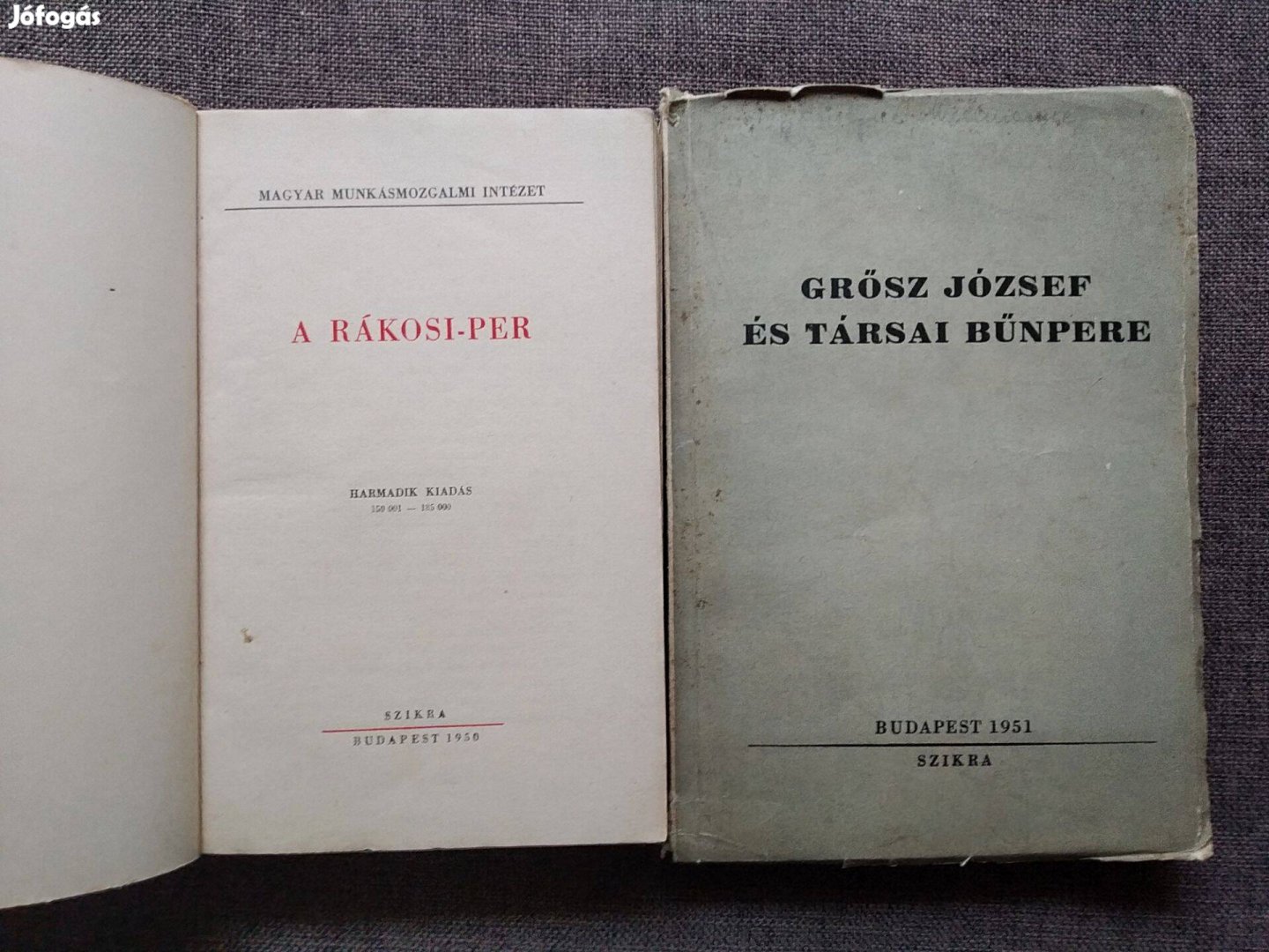 A Rákosi per,Grősz József és társai bűnpere