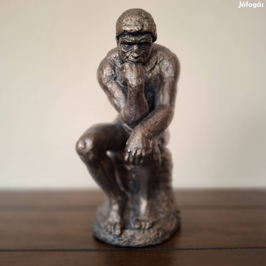 A.Rodin: A Gondolkodó (bronz kisplasztika)