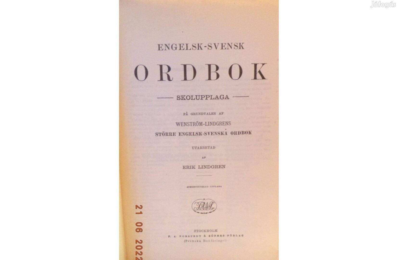 A Swedish - Englis - Swedish Dictionary