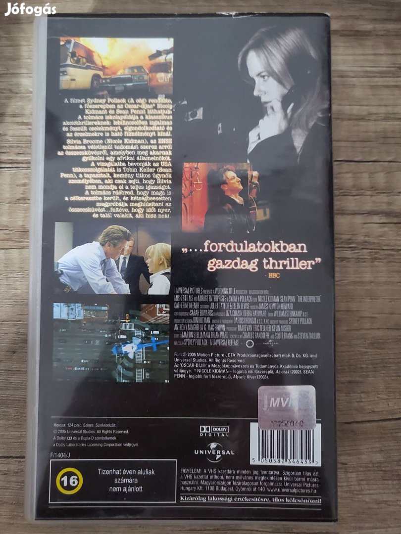 A Tolmács Gyári Müsoros VHS Video Kazetta 