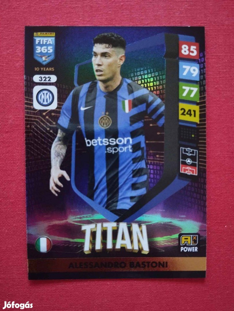 A. Bastoni (Internazionale) FIFA 365 2025 Power Titan focis kártya