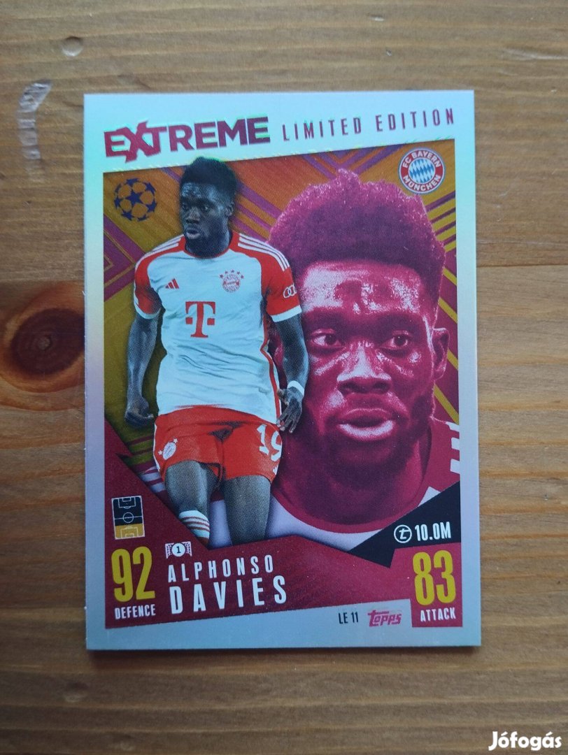 A. Davies Bayern München Limited Edition BL Extra 2023 kártya