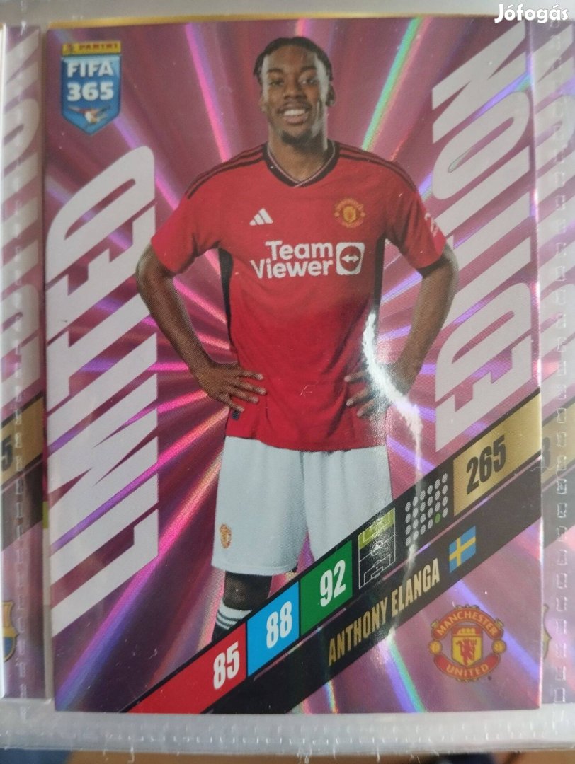 A. Elanga Manchester United FIFA 365 2024 Limited edition focis kártya