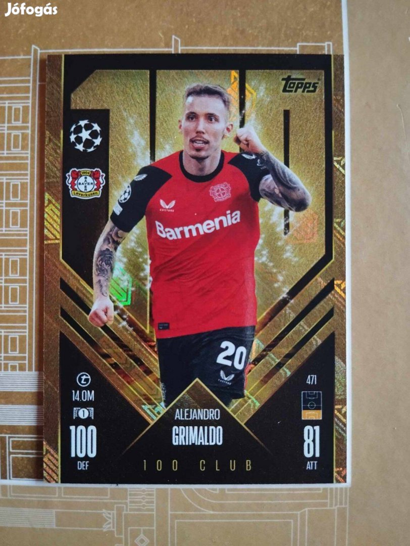 A. Grimaldo (Leverkusen) 100 Club Bajnokok Ligája 2024/25 kártya