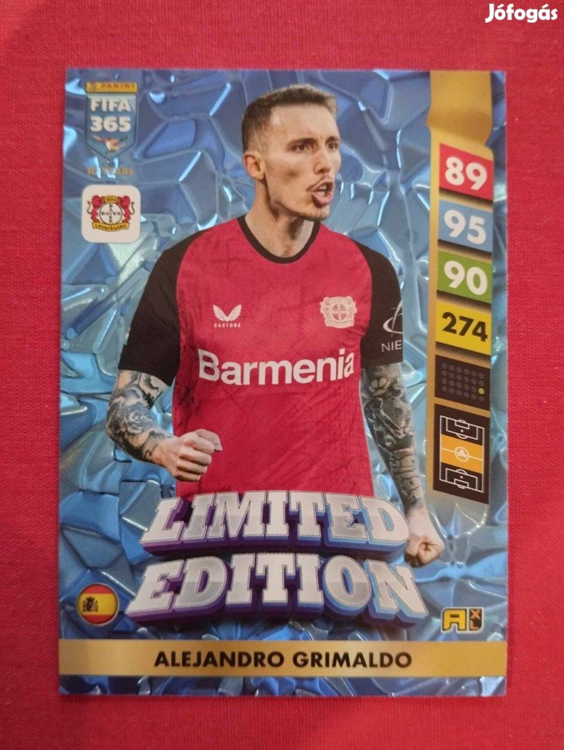 A. Grimaldo (Leverkusen) FIFA 365 2025 Limited Edition focis kártya