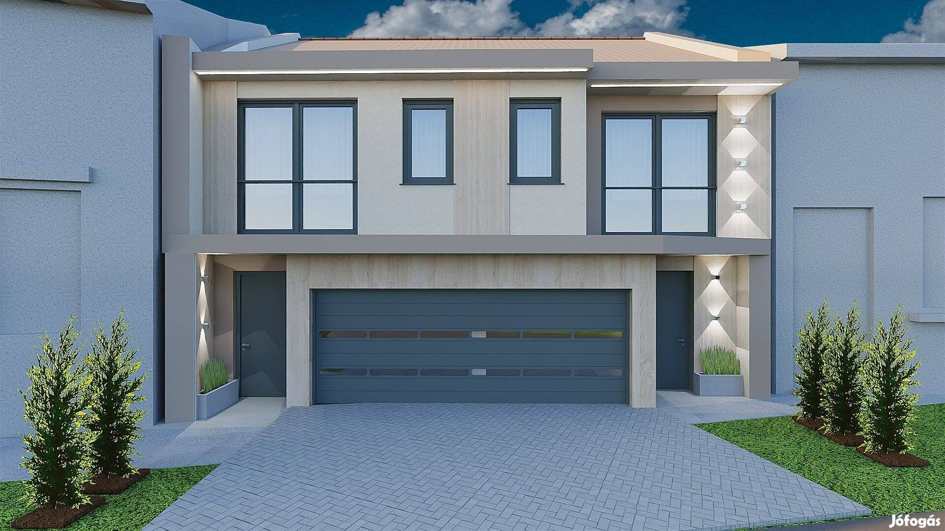 A belváros peremén, mégis zöld övezetben új építésű