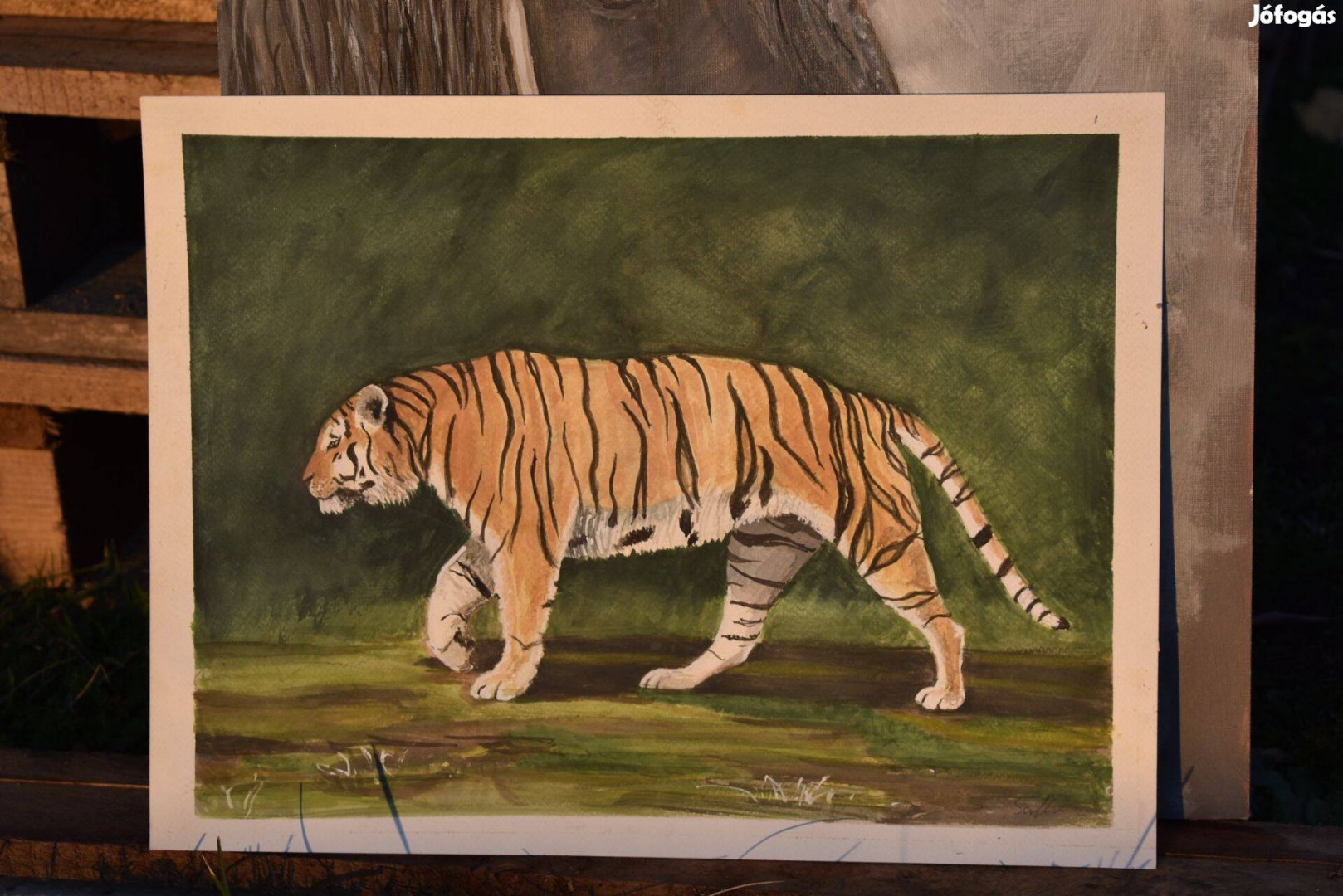 A dzsungel királya - Tigris - Egyedi akvarell festmény