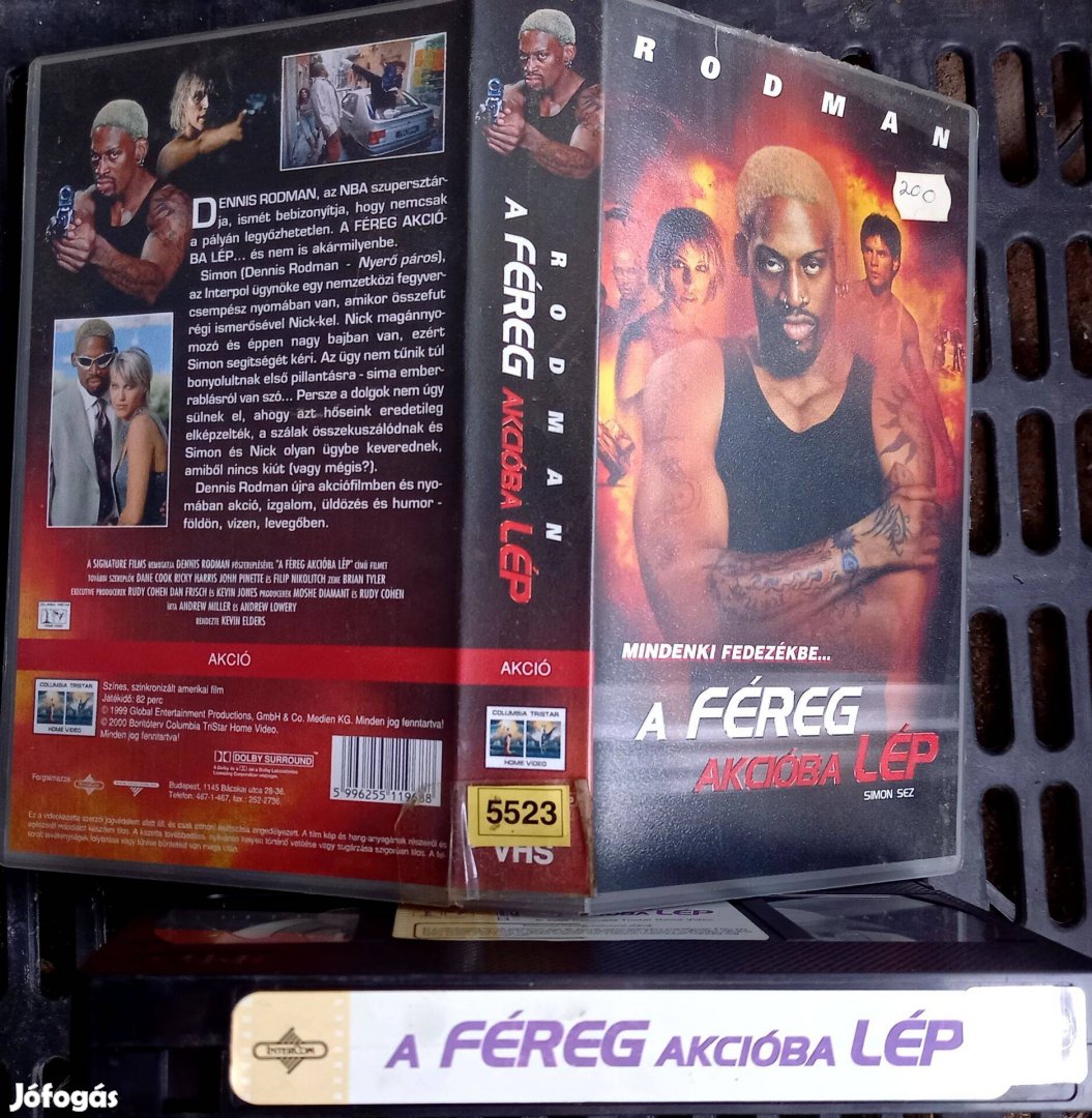 A féreg akcióba lép - akció VHS - Dennis Rodman
